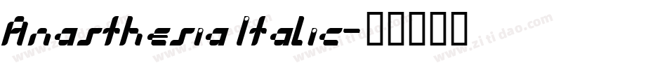 Anasthesia Italic字体转换